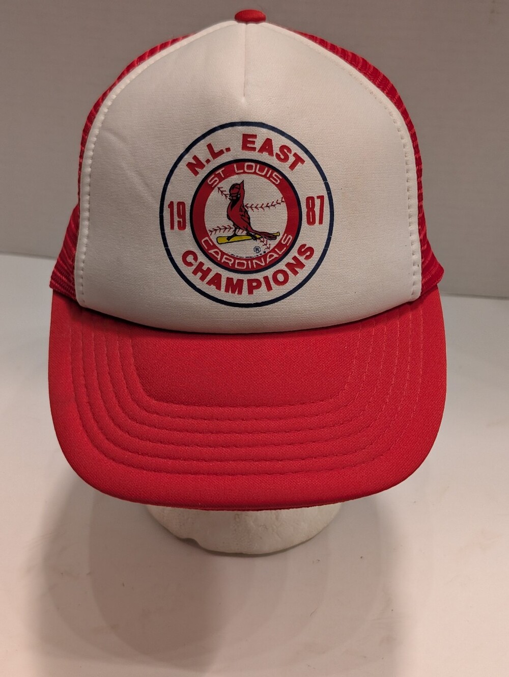 Vintage St. Louis Cardinals 1987 NL East Champions Hat Snapback MLB STL Mesh